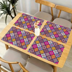 4Pcs Boho Mandala Placemats 30x40cm Mexican Ethnic Geometric Table Mats - Picture 1 of 10