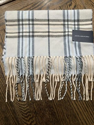 John Ashford Men's 100% Acrylic Cold Weather Scarf Gray One Size - Image 1 of 2