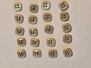 40 TINY Sew-through 4-hole Buttons 1/4 INCH PEARL? - Picture 1 of 2