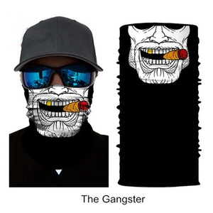 Angeln Gangstergesicht Sonne Schal Hals Gamaschenröhren Halstuch Kopfbedeckung UV Sport - Bild 1 von 5