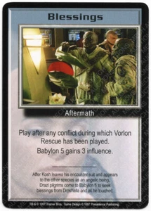 Babylon 5 CCG Premier Promo Card Blessings Used Played - Picture 1 of 2