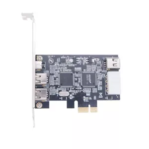 Carte Firewire PCI-Express PCIe - 4 ports FW 400 chipset Texas Instrument audio - Foto 1 di 5