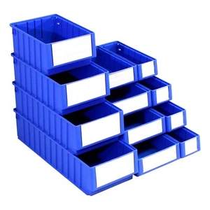 NEW Quality Heavy Duty Plastic Parts Storage Shelf Bins - Size Choice - Picture 1 of 21