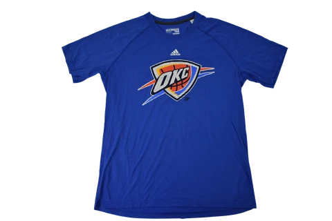 adidas Mens NBA Oklahoma City Thunder Ultimate Tee Shirt NWT XL, 2XL Cover