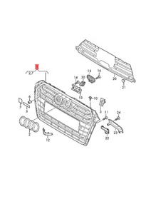 Genuine AUDI A4 Avant S4 quattro Radiator Grille Black/Chrome 8W0853651A3FZ - Picture 1 of 1