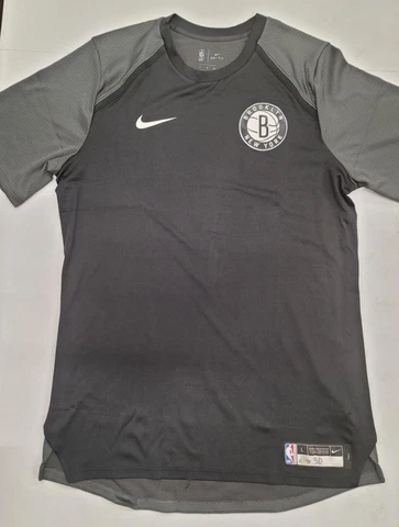 Nike BROOKLYN NETS Game USED AUTHENTIC Game Short Sleeves Shooting SHIRT W/COA Cover