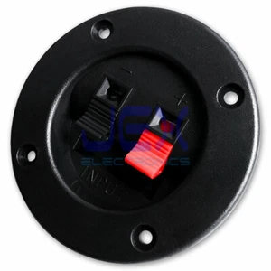 Round Recessed Speaker Sub Terminal Plate/Cup with Spring Loaded Push Tabs - Picture 1 of 3