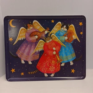 Design Imports Cat Angels Melamine Rectangular Serving Tray Made in Italy Harp - Picture 1 of 6