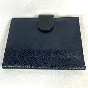 FURLA Italian Navy Blue Leather Wallet Lots of Compartment Very good condition - Picture 1 of 9