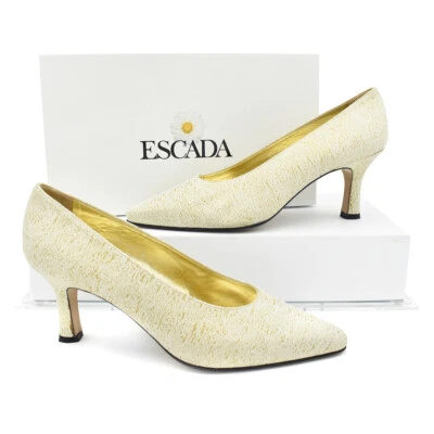 Saltos de camurça salpicados dourados macios Escada tamanho 9,5 B - Imagem 1 de 4