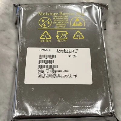 Brand New Hitachi Deskstar 164GB 7200RPM 0A31635 Model HDT722516DLAT80 - Image 1 of 2