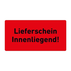 Versandaufkleber Hinweisetiketten "Lieferschein Innenliegend" Etiketten Warnung - Bild 1 von 4