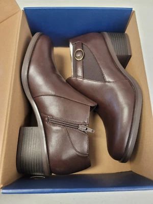 White Mountain Women's Cuisine Almond Toe Booties - Brown Smooth Size: 9.5M - Image 1 of 4