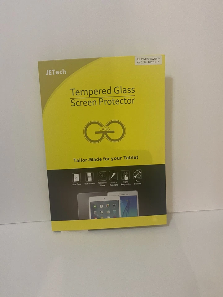 Jetech Screen Tempered Glass Protector iPad Pro 9.7 Air 1 & 2 Stretch Resistant - Image 1 of 4