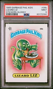 1985 Topps Garbage Pail Kinder OS1 Serie 1 Eidechse Liz #38b GLÄNZEND PSA 9 neuwertig * 390 - Bild 1 von 2