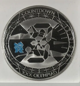 2009 Great Britain 5 Pound Silver Olympic Countdown. NGC PR70. - Picture 1 of 5