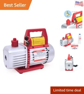 Single-Stage Rotary Vane Vacuum Pump for HVAC/Auto AC Refrigerant Recharging,... - Picture 1 of 7