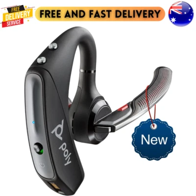 Plantronics - Voyager 5200 (Poly) - Bluetooth Over-The-Ear (Monaural) Headset - - image 1 of 4