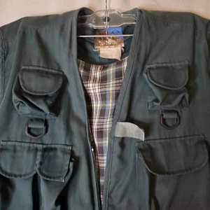 Rio Bravo Vest Mens Lg. Hunter Green Reversible Cargo Tactical Utility Fishing - Picture 1 of 7