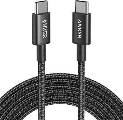 Anker 100W USB C Fast Charging Cable 10ft Long Braided Nylon Cord For MacBook - Image 1 of 4