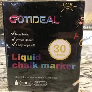 Liquid Chalk Markers, 30 colors Premium Window Chalkboard Neon Pens, Includin... - Picture 1 of 8