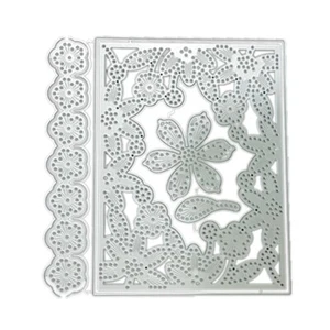 Flower Frame Cutting Dies DIY Stamps Template Mold Stencils - Picture 1 of 8
