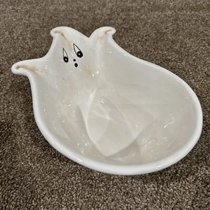 Johanna Parker Halloween Gus Ghost Nesting Bowl Large Candy Dish Ceramic Painted - Picture 1 of 5