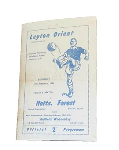 LEYTON ORIENT V NOTTINGHAM FOREST - RESERVES - 11/2/1961 - REPLICA COPY - Picture 1 of 1