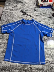 Lands' End   Boys Short Sleeve Swim Shirt Size 4/small Royal Blue  - Picture 1 of 3
