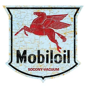 MOBILOIL PEGASUS STICKER ROST 3 bis 120 cm - GULF OIL MOBIL ELF TEXACO CASTROL - Bild 1 von 1