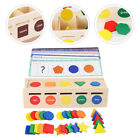 Holzscheiben Sortierbox mit Farben und Formen - Lernspielzeug für Kinder