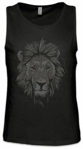 Lion Face Herren Tank Top Vegan Vegetarian Animal Welfare Protection Speciesism - Picture 1 of 1