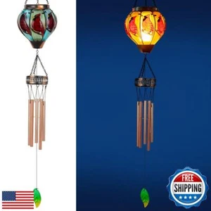 Campanas de viento solares Starsoul para exterior, globo de aire caliente Cardinal con parpadeo - Imagen 1 de 5