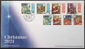 GB QEII 2021 Christmas Set on Unaddressed First Day Cover, Bethlehem S/H/S - Picture 1 of 2