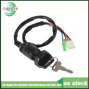 Ignition Key Switch Fits For Honda Recon 250 TRX250TM TRX250TE 2002-2019 USA NEW - Picture 1 of 9