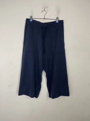 Quince Women Pants Large Navy Blue Wide Leg Supersoft Fleece Relaxed Sustainable - Image 1 of 4
