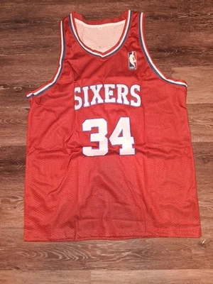 JERSEY CHARLES BARKLEY CUSTOM 76ERS ROJO TALLA EXTRA GRANDE XL COSIDO  Foto 1 de 4