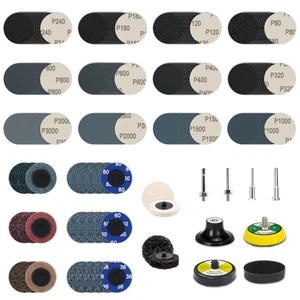 191 PCS 2 Inch Sanding Discs Set, Quick Change Sanding Discs with 1/4" Holder - Picture 1 of 7