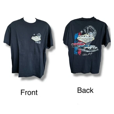 Camisa masculina unissex preta gráfica oficial Shelby American Las Vegas, Nevada GG - Imagem 1 de 4