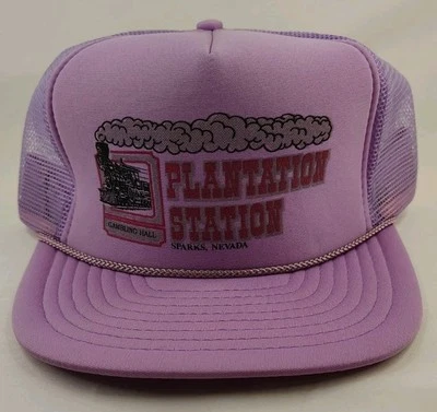 Vintage Plantation Station Rope Trucker  Purple Sparks Nevada Nissin Snapback - Image 1 of 4