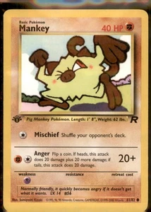 1st Edition Mankey 61/82 - Team Rocket - LP - Bild 1 von 2