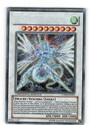 Yugioh MAJESTÄTISCHER STERNENDRACHE , ct06-de003 Secret Rare deutsch Near Mint - Bild 1 von 2