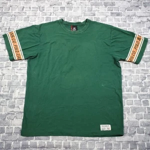 Vtg Polo Jeans Co. Ralph Lauren T Shirt Medium Green Spell Out Athletic Y2K 90s - Picture 1 of 11