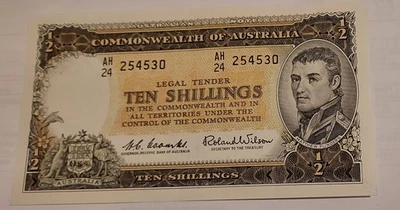 AUSTRALIA 1961 DIEZ 10 CHELINES COOMBS/WILSON. AUNC Foto 1 de 4
