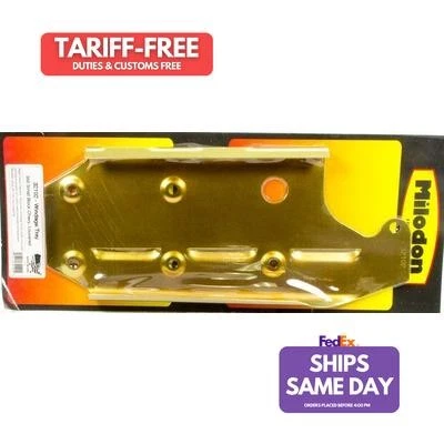 Milodon 32102, One Cadmium Steel Sbc 350 Windage Tray W/Rh Dipstick Performance - Image 1 of 4