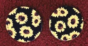 LETZTER ~ ~ SONNENBLUMEN AUTO UNTERSETZER - 2ER-PACK GEGEN KLEBRIGE GETRÄNKEHALTER ~ STRÜMPFE ST - Bild 1 von 1