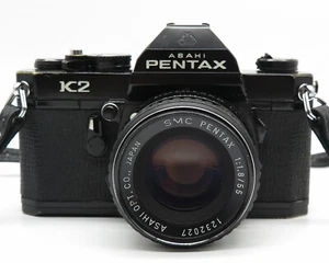 Pentax K2 (black) w/SMC Pentax f/1.8 55mm - Fine vintage condition - Picture 1 of 12