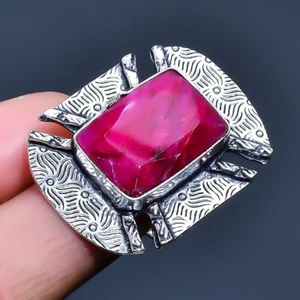 Lab Created Ruby Handmade Gemstone Jewelry Ring US Size 6.5 - Picture 1 of 1