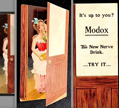 Tarjeta comercial MODOX Nerve Drink Soda (como Moxie) Metamórfico Risque Kiss SR.A.mo Foto 1 de 4