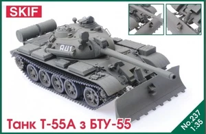 T-55 A WITH BTU-55 PLOUGH (SOVIET & FINNISH MKGS) #237 1/35 SKIF RARE - Picture 1 of 1